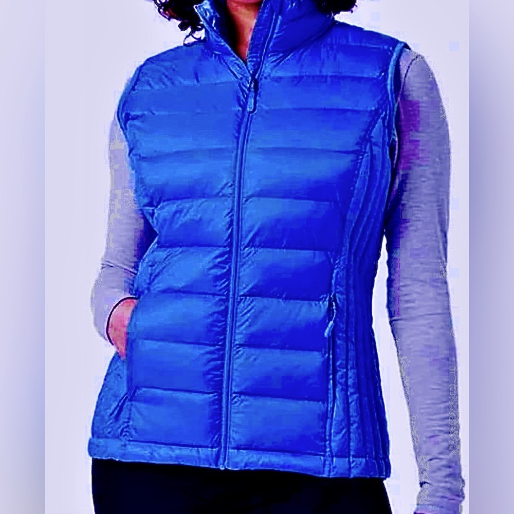32 Degrees Women’s Packable Lightweight Vest, Blue, Small